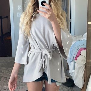 Vici grey wrap sweater